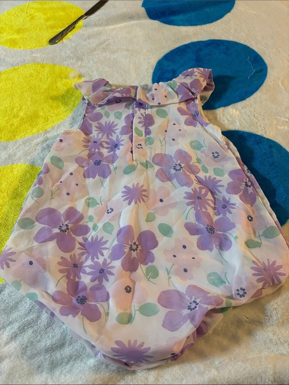 First Impressions Lavender and Mint Floral Diaper Cover